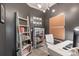 Office with modern desk and cork board and decor at 6426 Queens Court Trce # 7, Mableton, GA 30126