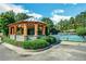 Outdoor stone gazebo and tennis courts at 6426 Queens Court Trce # 7, Mableton, GA 30126