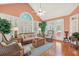 Inviting sun room filled with natural light, wicker furniture and a relaxing atmosphere at 2020 Ridge Gate Drive Dr, Cumming, GA 30041