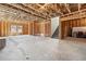 Unfinished basement with exposed ceiling and framing, offering potential for customization and expansion at 117 Villanueva Rd, Woodstock, GA 30188