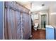 Hall bathroom featuring a shower with curtain and wood-look flooring at 4236 Florida Nw Ave, Atlanta, GA 30360