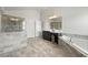 Large bathroom featuring a bathtub, vanity, and shower with glass door at 4105 Vista Pointe Dr, Cumming, GA 30028