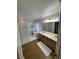 Updated bathroom with a soaking tub, glass shower, and double sink vanity at 1435 Great Oaks Dr, Lawrenceville, GA 30045