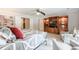 This large main bedroom has a ceiling fan, carpet and is adjacent to the en-suite bathroom at 535 Brickleberry Ln, Roswell, GA 30075