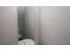 Powder room featuring an elongated mirror over a pedestal sink at 6010 Capitol Knl, Fairburn, GA 30213