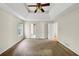 Spacious bedroom features neutral walls and a ceiling fan at 1735 Silver Way, Lithia Springs, GA 30122