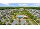 An aerial view showcasing community pool, playground, and common areas at 10140 Grandview Sq, Duluth, GA 30097