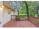 Cozy outdoor deck, perfect for enjoying the surrounding green landscape at 2047 Cliffton Ter, Snellville, GA 30039