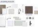 Collection of home design samples: kitchen cabinets, flooring, paint, bathroom fixtures, and countertops at 4445 Beechnut Circle, Cumming, GA 30028
