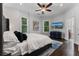Comfortable bedroom featuring a ceiling fan and an ensuite bathroom at 1292 Lenox Park Ne Blvd, Brookhaven, GA 30319