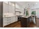 Modern kitchen with white cabinets, stainless steel appliances, and a center island at 1292 Lenox Park Ne Blvd, Brookhaven, GA 30319