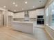 Modern kitchen features white cabinetry, stainless steel appliances, and center island at 251 Arnewood Cir, Mcdonough, GA 30253