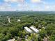 Scenic aerial view of townhomes with lush greenery and a distant city skyline at 1103 Briar Cove Ne Cir, Atlanta, GA 30329