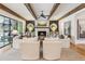 Sophisticated living room with a brick fireplace and large windows offering natural light at 150 Trinity Farm Dr, Canton, GA 30115