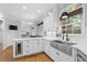 Updated kitchen with white cabinets, stainless steel appliances, and a wine cooler at 1241 Newbridge Trce, Brookhaven, GA 30319