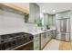 Well-equipped kitchen showcasing stainless steel appliances, white countertops, and sage cabinetry at 1869 Hebron Hills Dr, Tucker, GA 30084