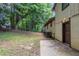 A spacious backyard with partial fencing at 2247 Cherokee Valley Dr, Lithonia, GA 30058