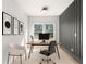 Bright home office with neutral walls, modern art, and streamlined contemporary furniture at 3735 Tamiami Trl, Cumming, GA 30041
