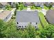 Aerial view of backyard and new roof at 6160 Oriole Ln, Cumming, GA 30028