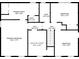 Second floor layout showcasing bedrooms, primary bath, walk-in closet and hallways at 6960 Hunters Branch Dr, Atlanta, GA 30328
