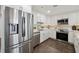 Close-up of a modern kitchen with stainless steel appliances and elegant marble backsplash at 75 14Th Ne St # 3820, Atlanta, GA 30309
