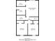 Floor plan showcasing the primary bedroom, two additional bedrooms, and two bathrooms at 3110 Ashly Cove Ln, Snellville, GA 30078