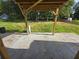 Covered back patio with a view of the large backyard at 563 Fieldgreen Dr, Jonesboro, GA 30238