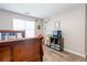 bedroom with a bed, television, window and toys at 183 Venture Path, Hiram, GA 30141