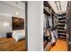 Walk-in closet with custom shelving and ample storage, adjoining the main bedroom at 4569 Fountain Ne Dr, Marietta, GA 30067