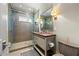 Modern bathroom features a walk-in shower, custom vanity, and ample lighting at 1181 Fairview Ne Rd, Atlanta, GA 30306