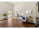 Inviting living room with wood floors, french doors, and a stylish bar cart at 1181 Fairview Ne Rd, Atlanta, GA 30306
