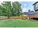 Fenced backyard offering plenty of space for recreation and privacy with mature trees at 200 Mona Ct, Lawrenceville, GA 30044