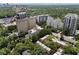 Aerial view of a community with surrounding high-rise buildings and lush greenery at 2525 Peachtree Rd # 28, Atlanta, GA 30305