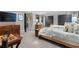 Bright bedroom featuring twin beds, soft carpet, accent lamp and chess table at 2525 Peachtree Rd # 28, Atlanta, GA 30305