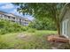 Expansive backyard featuring a wooden deck and partially wooded area in a multifamily neighborhood at 734 Meadowlark Dr, Villa Rica, GA 30180