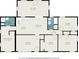 Detailed floor plan showcasing the layout of a home, including bedroom and living areas dimensions at 734 Meadowlark Dr, Villa Rica, GA 30180
