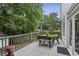 Outdoor deck with dining furniture and privacy from mature trees at 2177 Mauldin Nw St, Atlanta, GA 30318