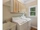 Laundry room with washer, dryer, sink and ample cabinet storage at 2177 Mauldin Nw St, Atlanta, GA 30318