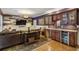 Cozy living room with custom bar area and beverage cooler at 2177 Mauldin Nw St, Atlanta, GA 30318
