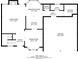 Downstairs floorplan with living room, kitchen, dining room, laundry, and garage at 4185 Post Oak Grv, Atlanta, GA 30349