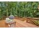 Spacious wooden deck perfect for outdoor dining and relaxation amidst lush greenery at 770 Spalding Heights Dr, Atlanta, GA 30350