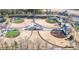 Aerial view of community baseball fields for all ages, located in a beautiful community at 7863 Kiverton Pl, Atlanta, GA 30350