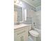 Updated bathroom featuring modern vanity and tub shower at 24 Echo Ridge Dr, Powder Springs, GA 30127