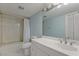 Clean, updated bathroom with a modern vanity and sink, a shower-tub combination, and tile flooring at 3530 Piedmont Ne Rd # K8, Atlanta, GA 30305