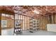 Unfinished basement space offering potential for customization with exposed insulation and framing at 1701 Tipton Nw Ct, Acworth, GA 30101