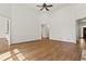 Bright living room with hardwood floors, high ceilings and detailed trim creates an inviting atmosphere at 1701 Tipton Nw Ct, Acworth, GA 30101
