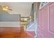 Inviting foyer boasts hardwood floors and soaring ceilings at 375 Shadetree Ln, Lawrenceville, GA 30044