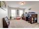 ' room with blue lettering spelling 