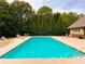 Inviting community pool with lounge chairs and surrounded by lush greenery, perfect for relaxing and enjoying the outdoors at 3876 Thackary Dr, Powder Springs, GA 30127