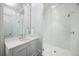 Modern bathroom featuring a glass-enclosed shower and sleek vanity at 1640 Kenai Rd, Kennesaw, GA 30152